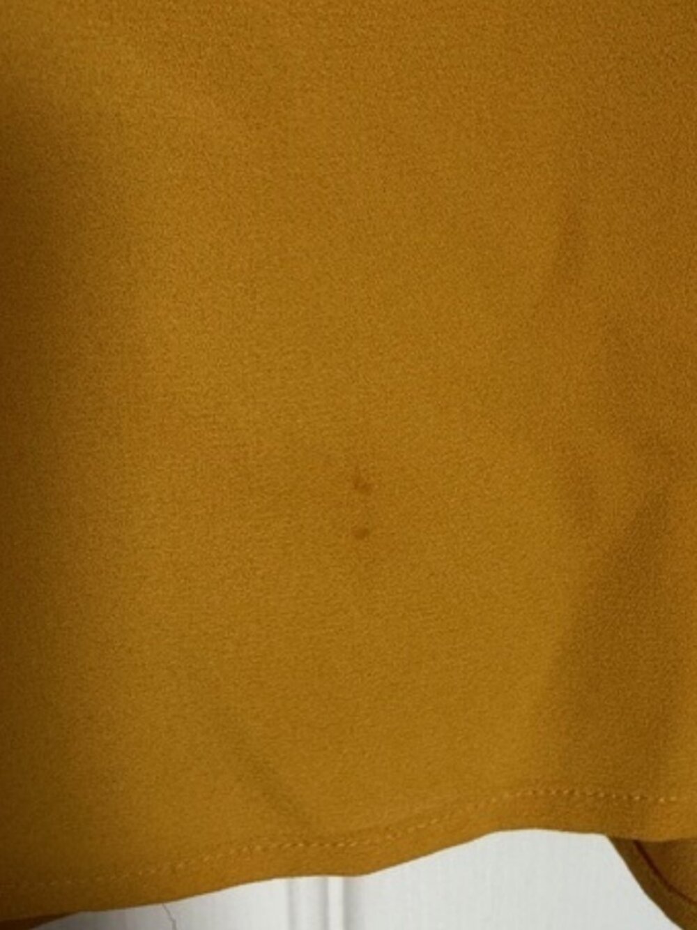 LOFT golden yellow ruffle sleeve blouse- Size Small Petite - Picture 5 of 6